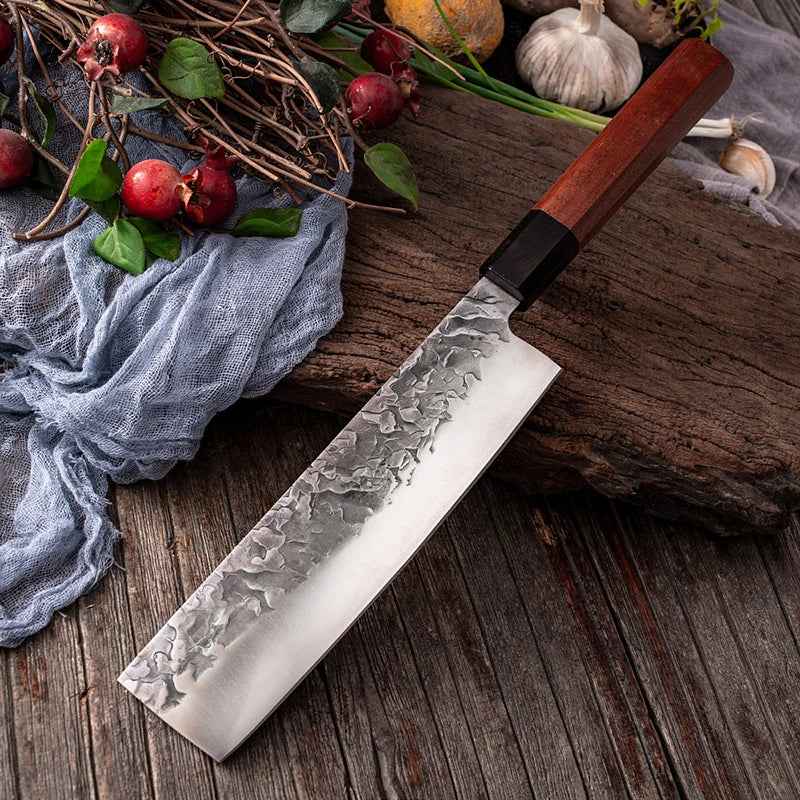Forged Japanese Chef Knife – Professional Kiritsuke, Santoku & Nakiri Kitchen Knives