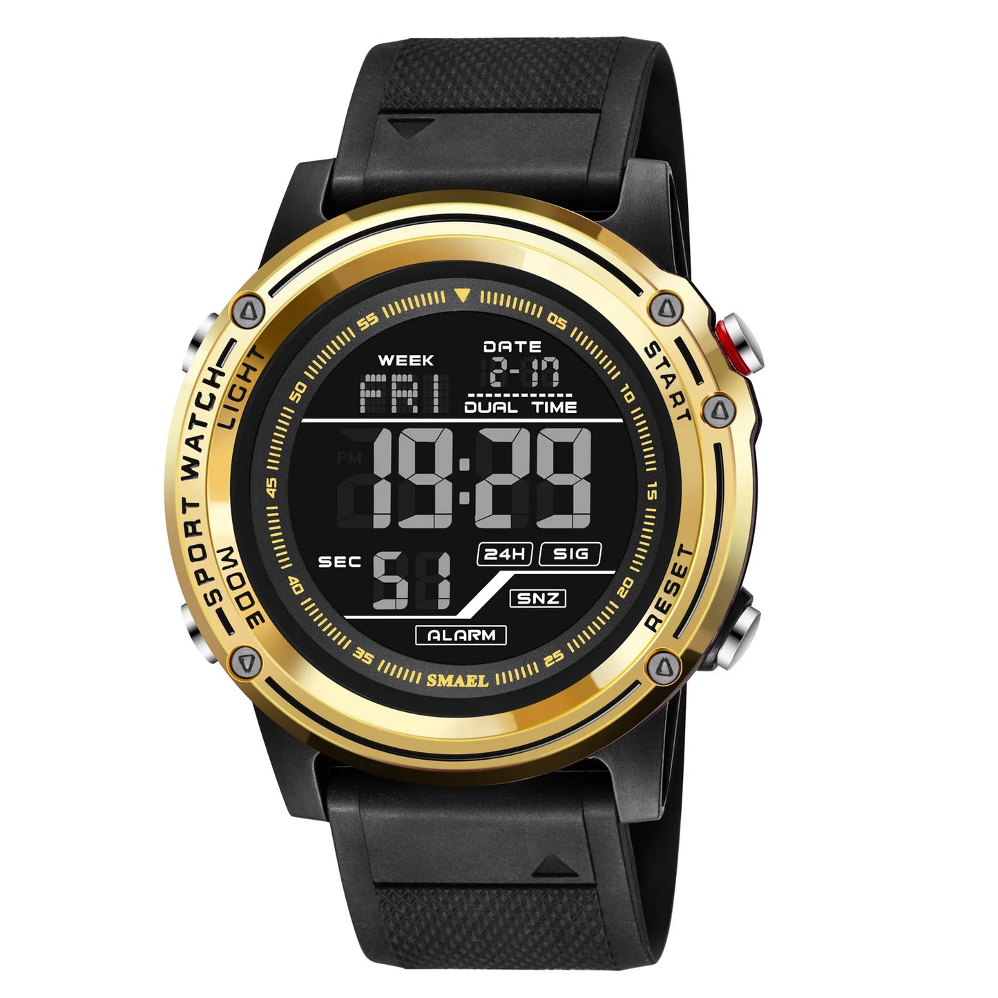 Digital Watches for Men  50m Waterproof  Sports Watches LED Big Dail Display Digital Stopwatch 8125 LED Watch Men's Wristwatches