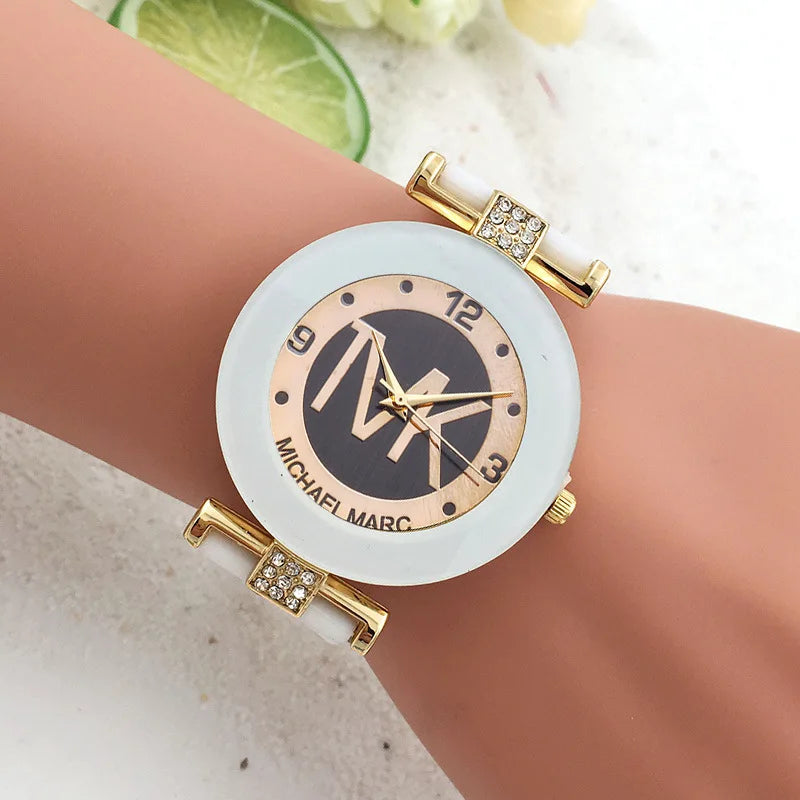Womens Wristwatch Fashion Men Diamond Quartz Watches Silicone Luxury TVK Brand Relojes Digitales Femme Watch For Women Bracelet - BeeTrendyShop.COM