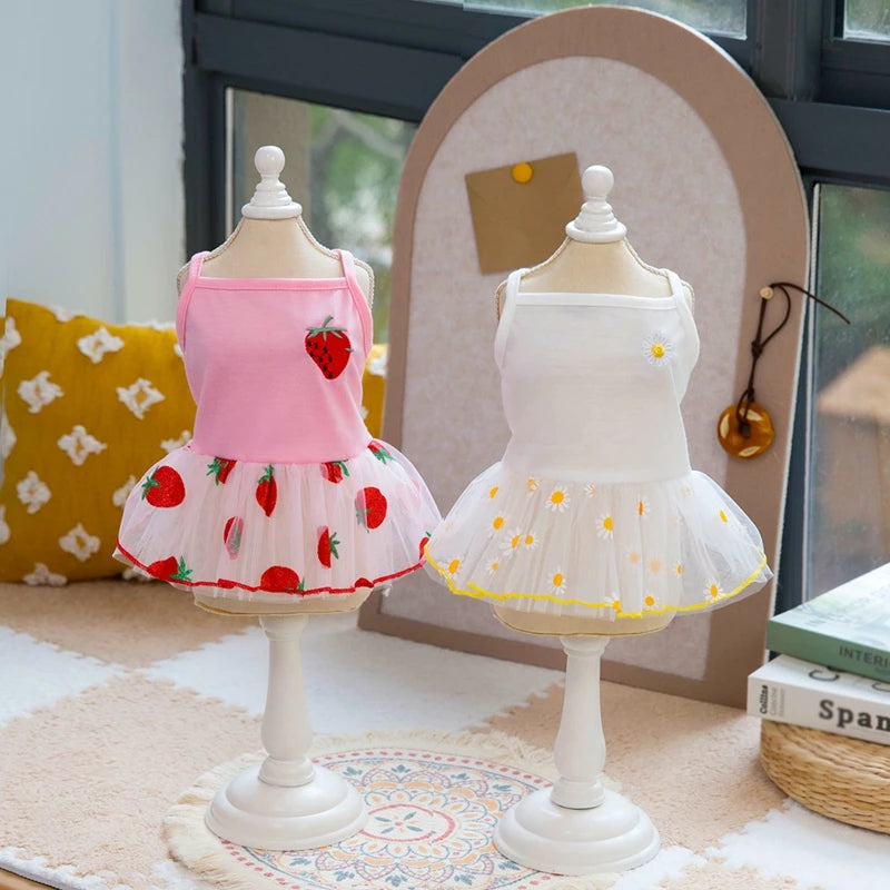 Pet Princess Tulle Dress - Spring/Summer Apparel for Small Dogs & Cats - BeeTrendyShop.COM
