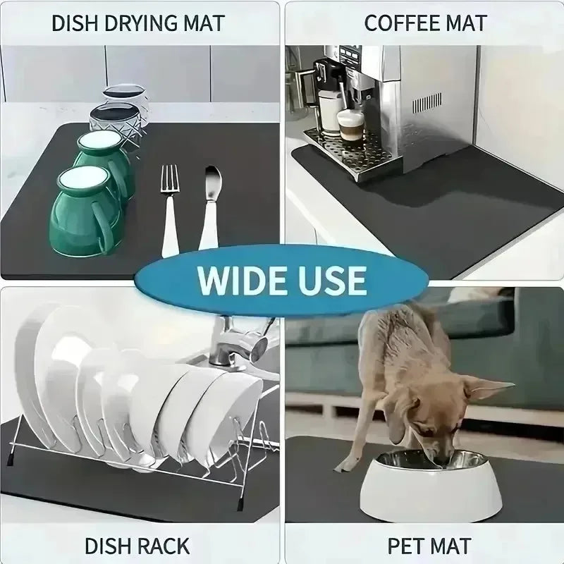 Pet Feeding Mat – Non-Slip Waterproof Food Mat for Cats & Dogs | Cartoon Print 30x40cm