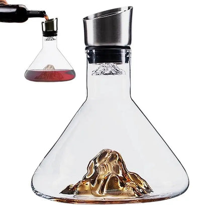 Iceberg Whisky Decanter – 1500ml Lead-Free Crystal Wine Carafe with Aerator