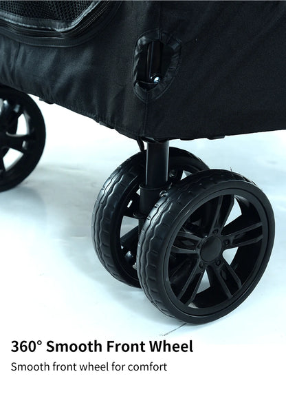 Medium and Large Dog Outing Stroller Pet Stroller Golden Hair Giant Dog Foldable Dog Assistance Car - BeeTrendyShop.COM