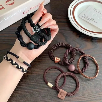 5pcs/Bag Seamless Bow Hair Ties - BeeTrendyShop.COM