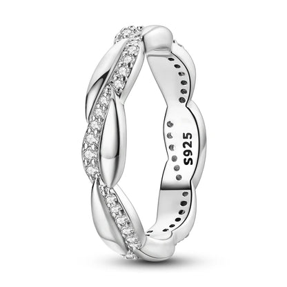 925 Sterling Silver Zircon Star Geometric Ring – Engagement Jewelry for Women