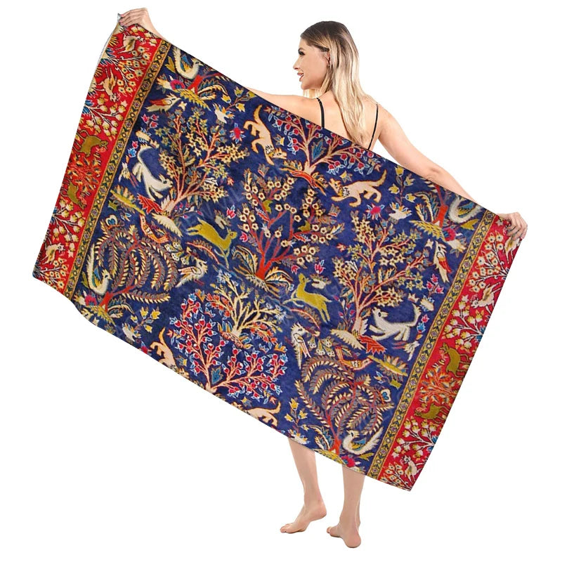 Quick-Dry Microfiber Beach & Bath Towel – Lightweight, Super Absorbent