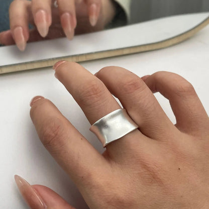 925 Sterling Silver Wide Open Vintage Ring – Handmade Allergy-Free Jewelry