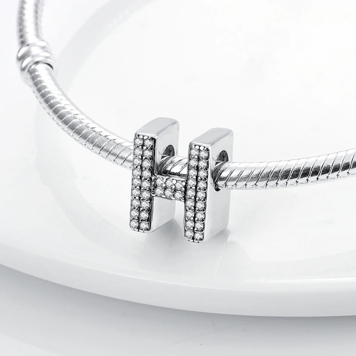 Charms 925 Silver Plated 26 Alphabet Letters Charms Beads Fit 3mm 925 Original Bracelets Fine DIY Birthday Jewelry Gifts