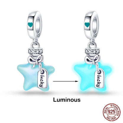 925 Sterling Silver Chameleon Luminous Butterfly Charm Bead – DIY Jewelry