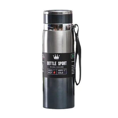 1L Stainless Steel Thermal Water Bottle – Vacuum Flask Thermos for Coffee, Tea & Water