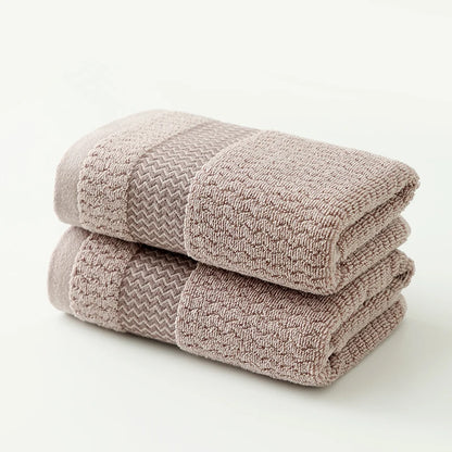 2-Pack Thickened Pure Cotton Towels - Highly Absorbent & Quick-Dry - BeeTrendyShop.COM