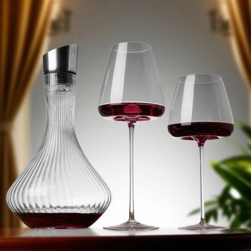 Crystal Wine Goblet Set – 2Pcs Wedding Champagne Flute Stemware