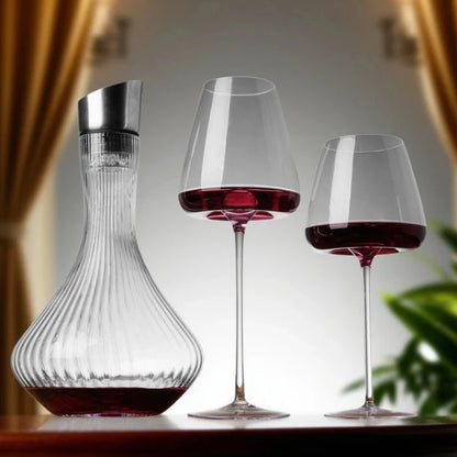 Crystal Wine Goblet Set – 2Pcs Wedding Champagne Flute Stemware