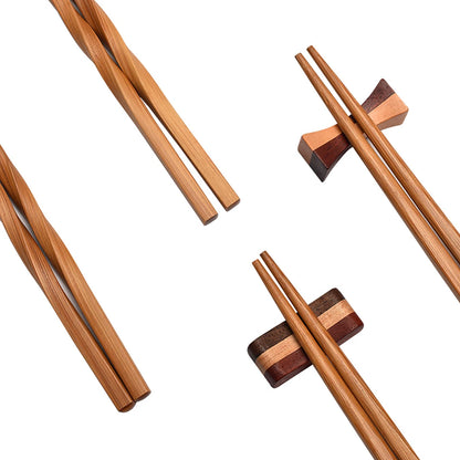 5-Pair Carbonized Bamboo Chopsticks – 24cm Household & Hotel Dining Chopsticks Set