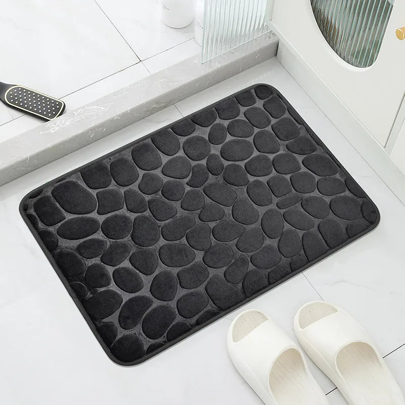 1pc Anti-Slip Cobblestone Floor Mat for Bathroom, and Absorbs Water and Reduces Slips and Falls - BeeTrendyShop.COM