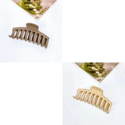 Large Geometric Hair Claw Clip Set – Cross Matte French Hairgrip for Women (1/2/4/6Pcs)