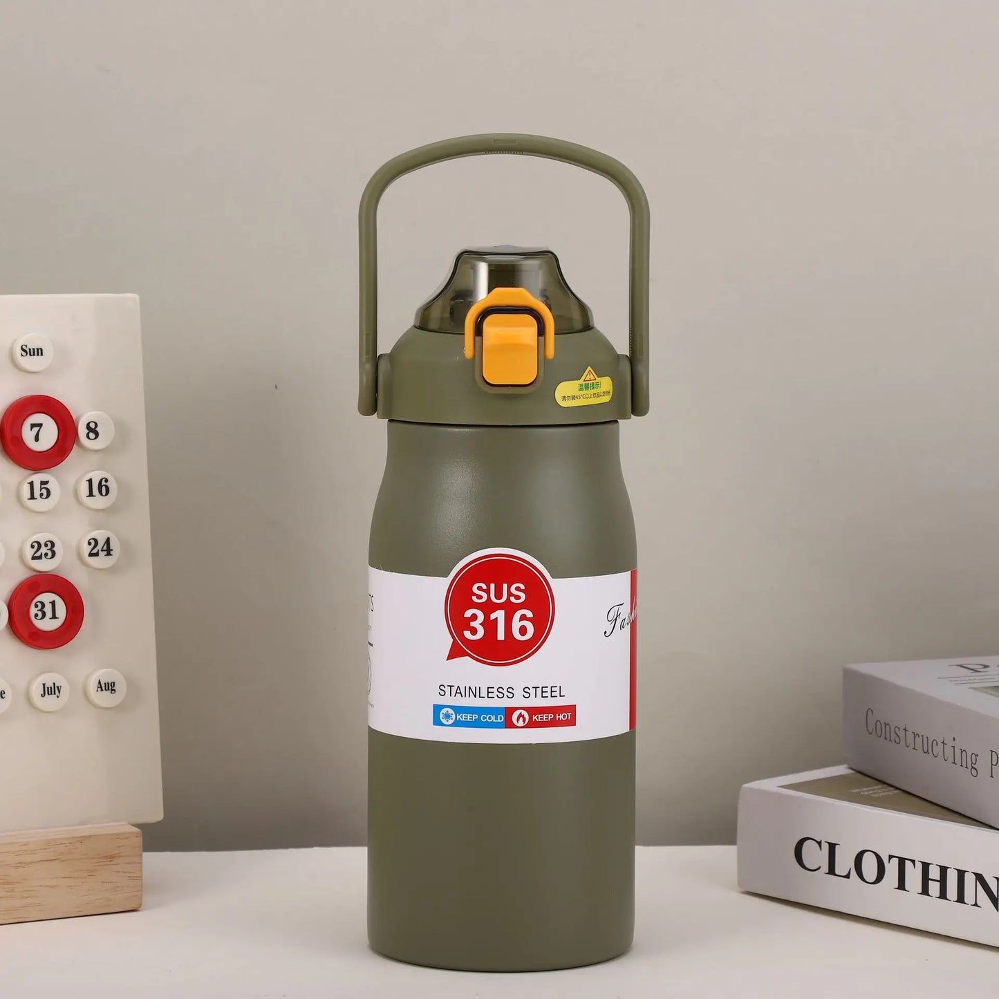 1500ML Stainless Steel Thermo Bottle – Large Capacity Portable Thermal Tumbler