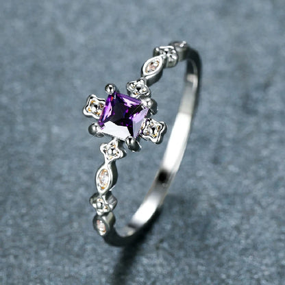 925 Sterling Silver Gemstone Ring – Zircon Fashion Jewelry for Women