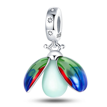 925 Sterling Silver Chameleon Luminous Butterfly Charm Bead – DIY Jewelry