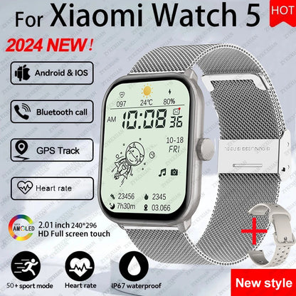 Xiaomi Watch 5 Global Version – HD AMOLED, Heart Rate, GPS, Bluetooth Call, Waterproof Smartwatch