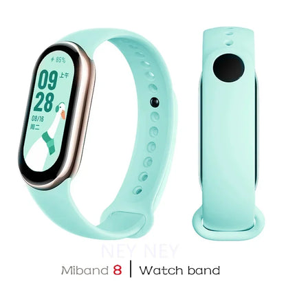 Silicone Sport Watchband for Xiaomi Mi Band 8 & 9 NFC – Waterproof Replacement Strap