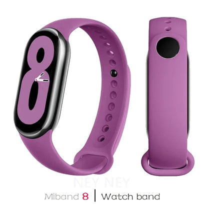 Silicone Sport Watchband for Xiaomi Mi Band 8 & 9 NFC – Waterproof Replacement Strap