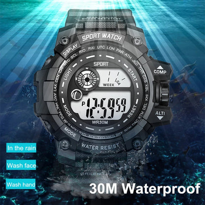 New Men LED Digital Watches Luminous Fashion Sport Waterproof Watches For Man Date Army Military Clock Relogio Masculino - BeeTrendyShop.COM