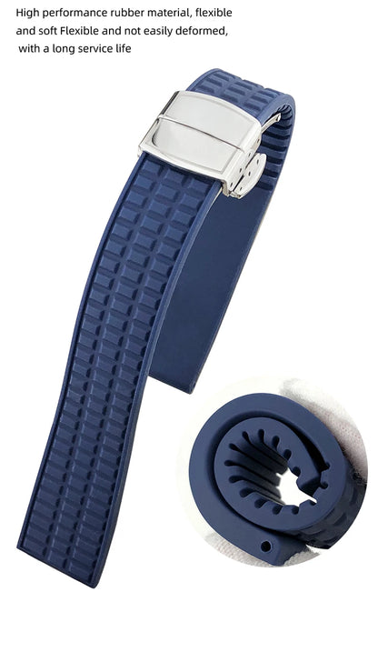 Natural Rubber Watch Strap for Patek Philippe Aquanaut 5067 5068 – 18mm 19mm Soft Silicone Women