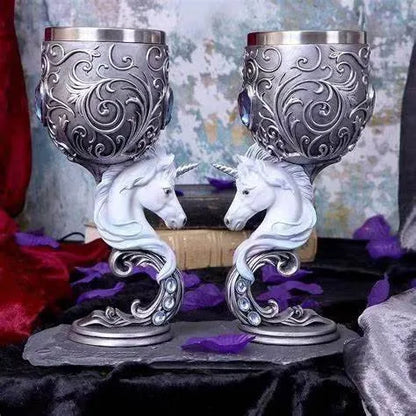 Gothic Dragon Claw Viking Wine Goblet – 3D Skull Punk Bar Cup