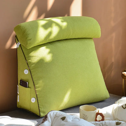 Tatami Triangle Bedhead Backrest Cushion 45 & 60cm – Soft Neck & Waist Support for Sofa & Bed