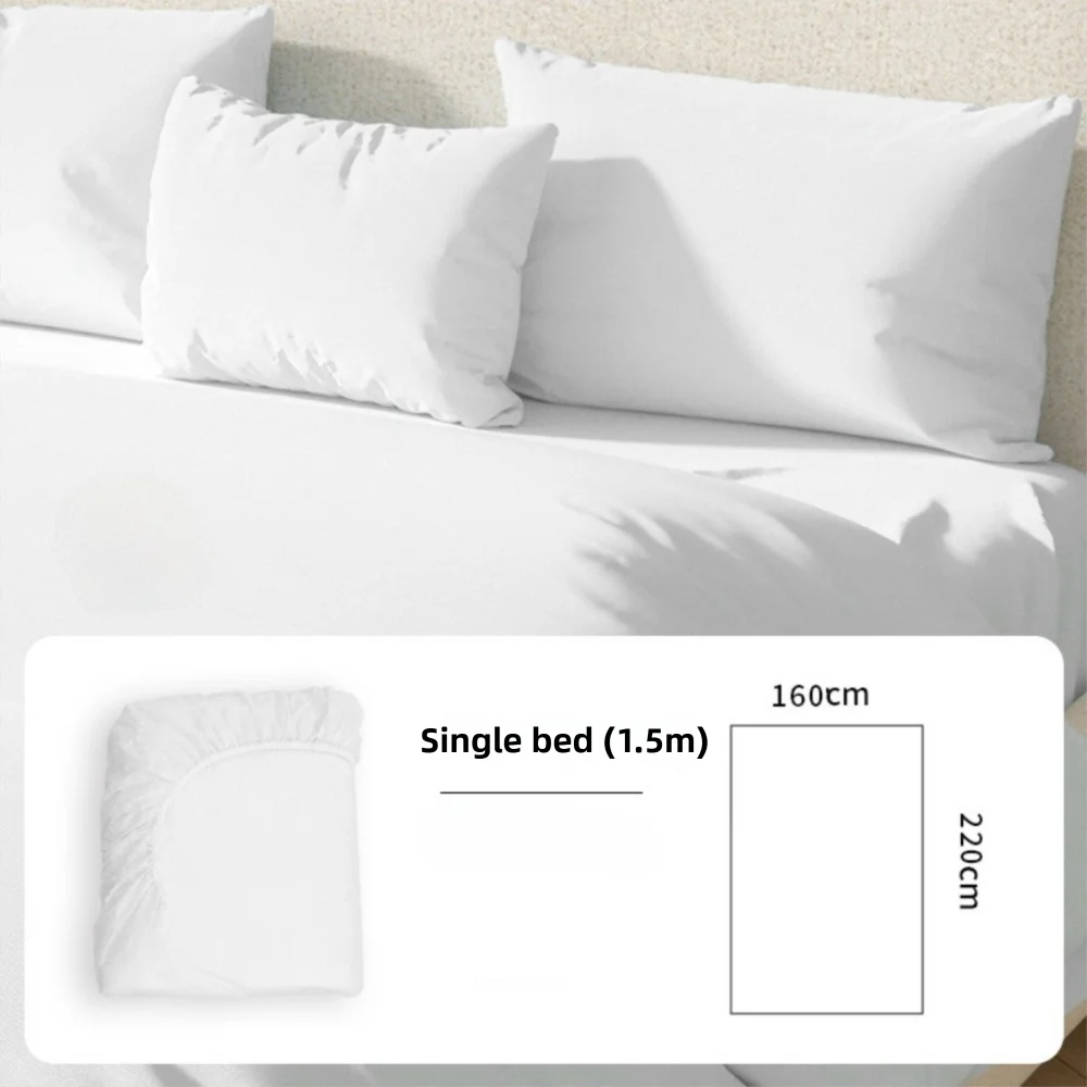 Disposable Non-Woven Fitted Sheet with Elastic Bands – Non-Slip Single & Double Bed Mattress Cover