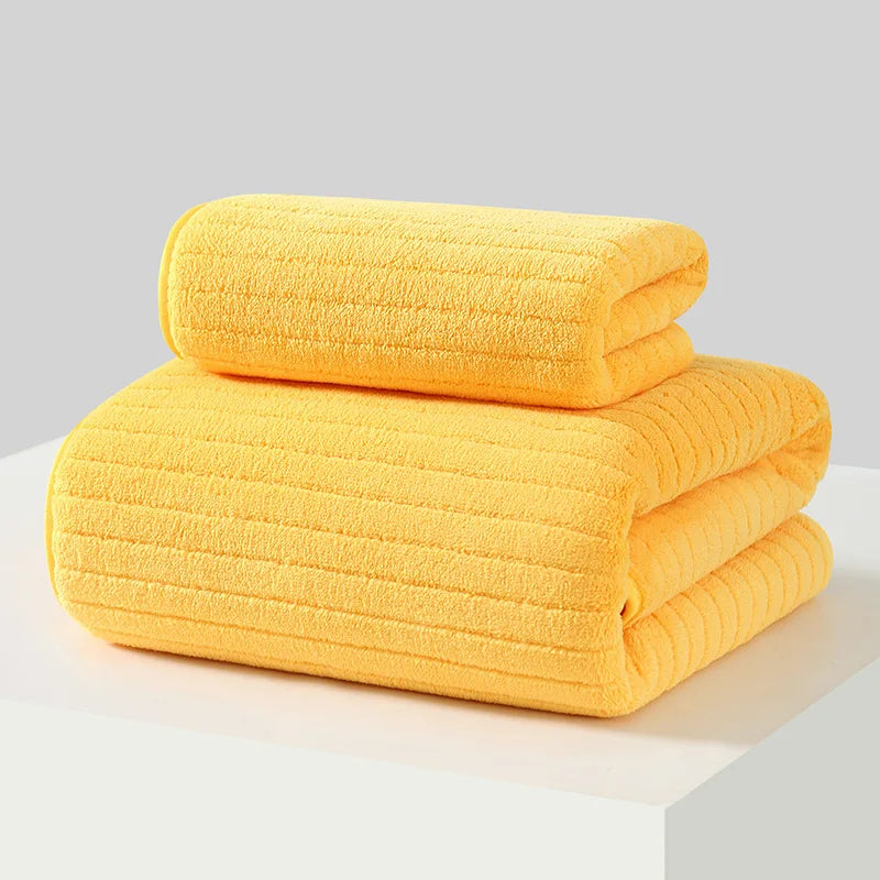Classic Turkish Towel, Extra Large, Premium Cotton Bath,Thick and Absorbent,Quick-Dry,Ribbed, Luxury Bathroom Towels, 27x55 Inch