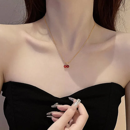 Cross Pendant Necklace – CZ Rhinestone Zinc Alloy Chain Necklace for Women