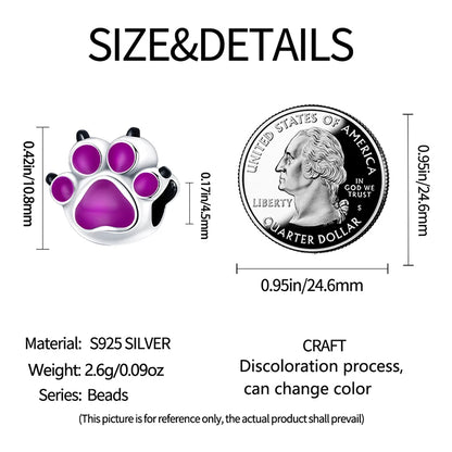 925 Sterling Silver Cat & Dog Charm Bead – DIY Jewelry for Women