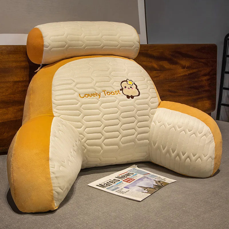 Cute Animal Cartoon Headboard Backrest Cushion – Soft PU Foam Sofa & Bed Reading Pillow | 60x40 & 70x50cm