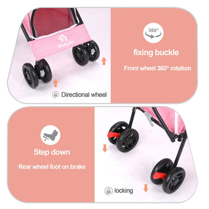Portable Pet Stroller - Breathable Carrier for Small Dogs & Cats - BeeTrendyShop.COM