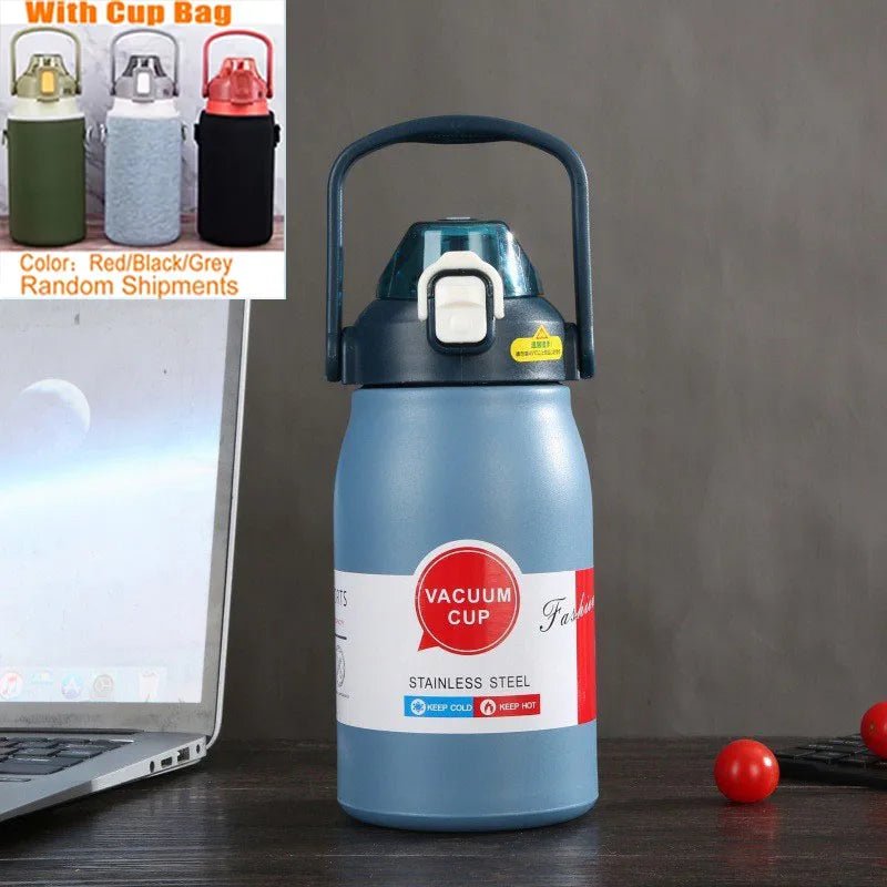 1500ML Stainless Steel Thermo Bottle – Large Capacity Portable Thermal Tumbler