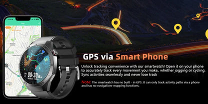 Sport Smartwatch for Android & iOS – AMOLED Screen, GPS, Heart Rate, Bluetooth Calls, Waterproof