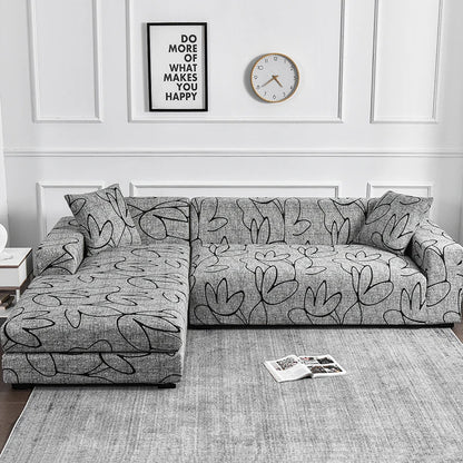 1pc Flower Printed Elastic Sofa Cover Antidirty Spandex Sofa Cover Furniture Protector for Bedroom Office Living Room Home Decor - BeeTrendyShop.COM