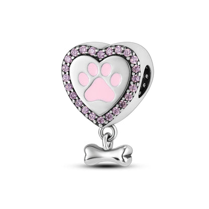 Silver Cute Animal Charm Bead – Penguin & Avocado Dangle Pendant for Bracelets