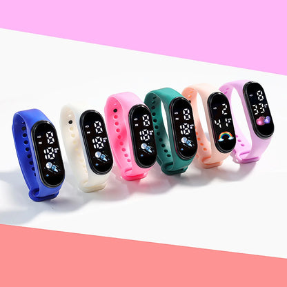 Kawaii Smart Watch For Kids Fashion Outdoor Waterproof Sports Kids' Watches Boy Girls Digital Watches Silicone montre enfant - BeeTrendyShop.COM