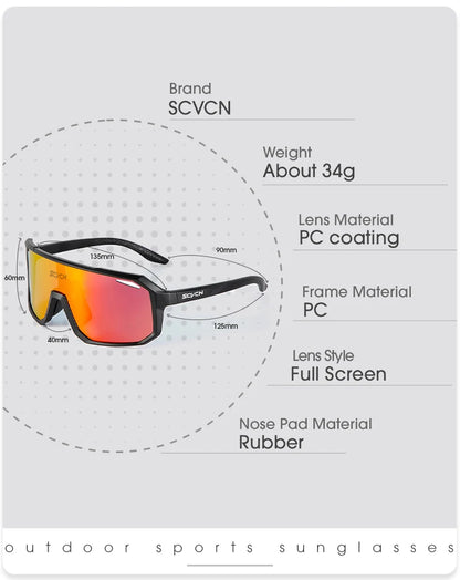 SCVCN Cycling Glasses – UV400 Mountain Bike & Hiking Sports Eyewear