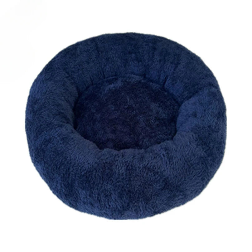 Winter Plush Pet Nest - Washable Round Bed for Cats and Dogs