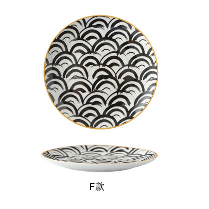 Japanese-Style Wavy Ceramic Vegetable Plate – Nordic Dessert & Western Food Dish