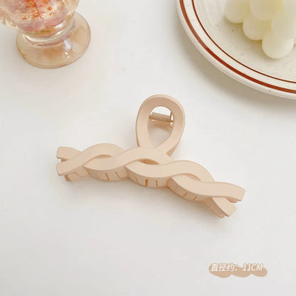 Large Acrylic Hair Claw Clip – Korean Style Coffee Color Hairpin for Women & Girls