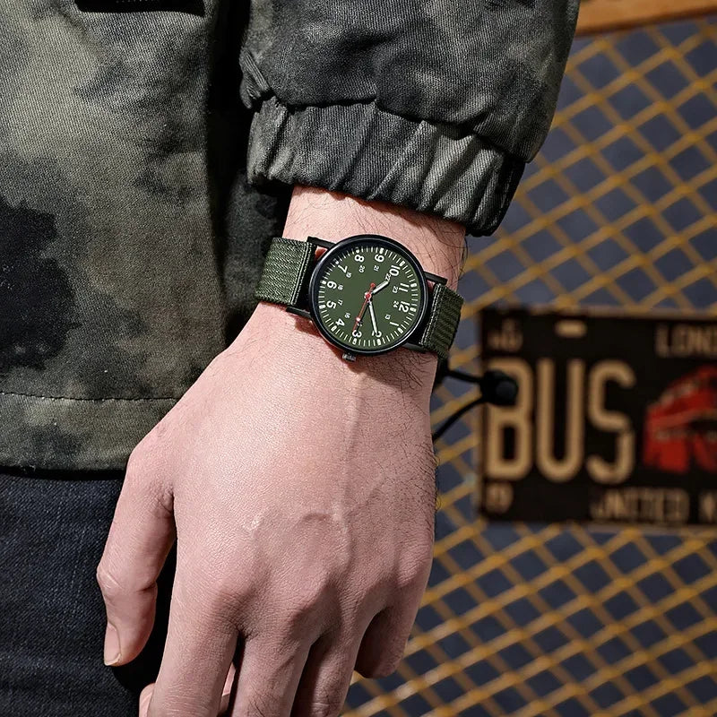 Luminous Men Sport Military Watch Shock Resistant Wristwatches Simple Nylon Band Male Army Wrist Watch Quartz Relogio Masculino - BeeTrendyShop.COM