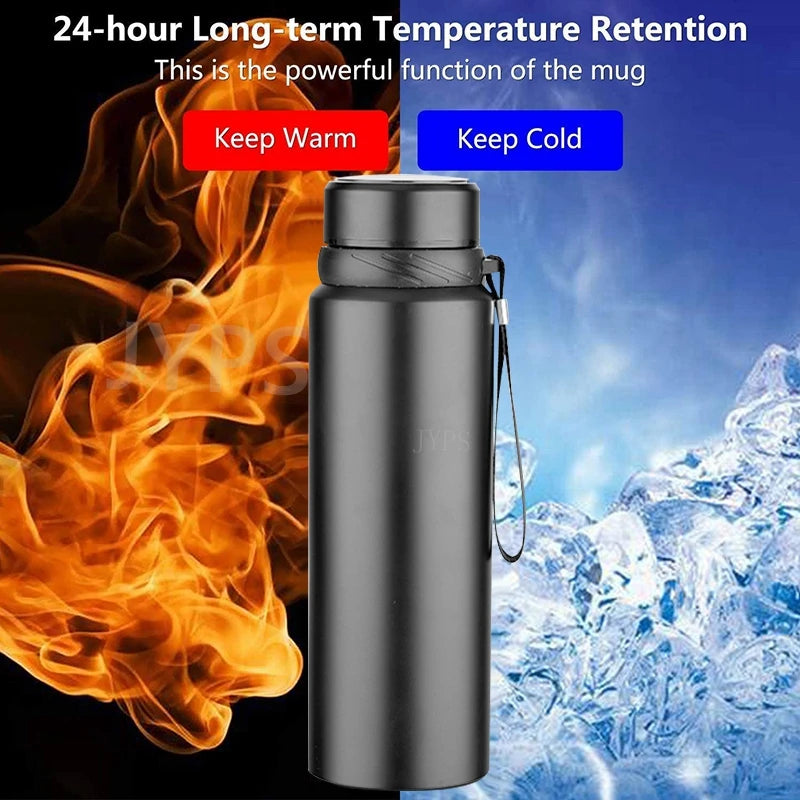 1L Stainless Steel Thermal Water Bottle – Vacuum Flask for Tea, Coffee & Water