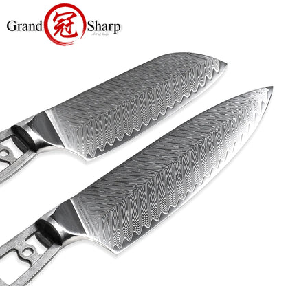 DIY Damascus Steel Knife Blank – 67-Layer Hand Forged Japanese Chef Knife Material