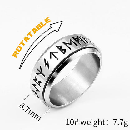 Korean Fashion Titanium Steel Rotatable Ring – Anxiety Relief Jewelry
