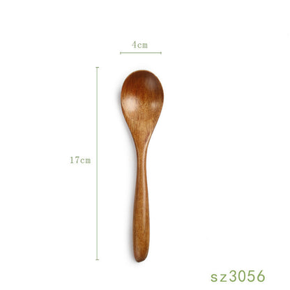 Solid Wood Japanese Honey Spoon – Natural Wooden Kitchen Spoon